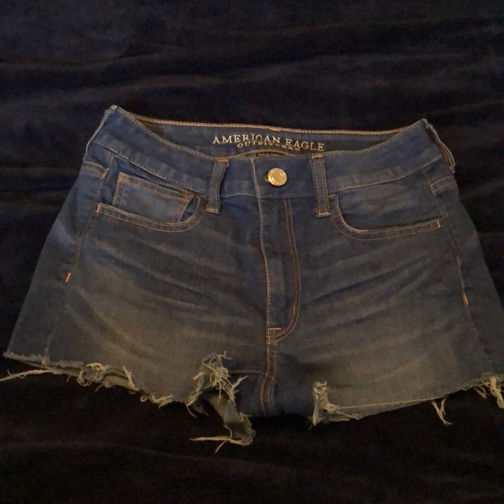 American eagle high rise jean shorties